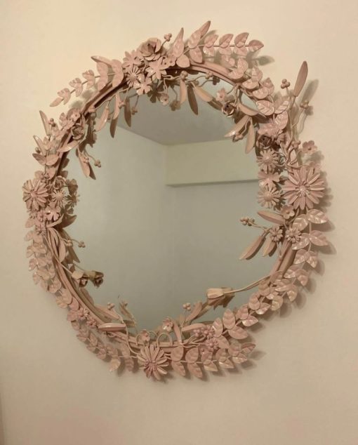 Espejo Fierro Rosado