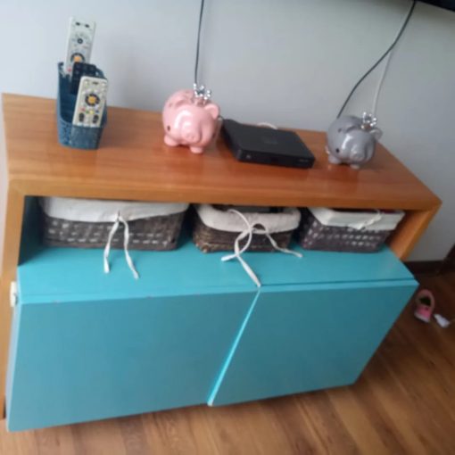 Mueble Madera Turquesa