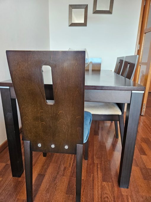 Juego de comedor extensible con 6 sillas New Paladín